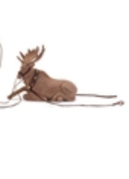 Resin Moose w/Leather Straps