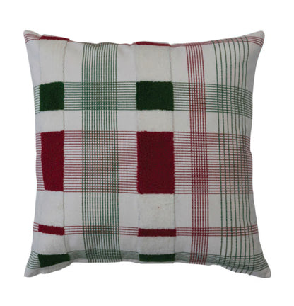 20” Square Woven Cotton Pillow