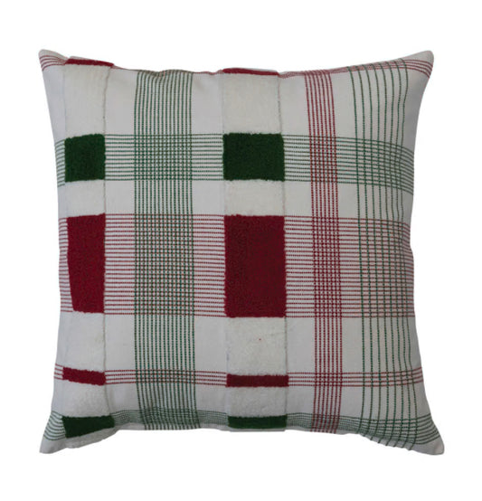 20” Square Woven Cotton Pillow