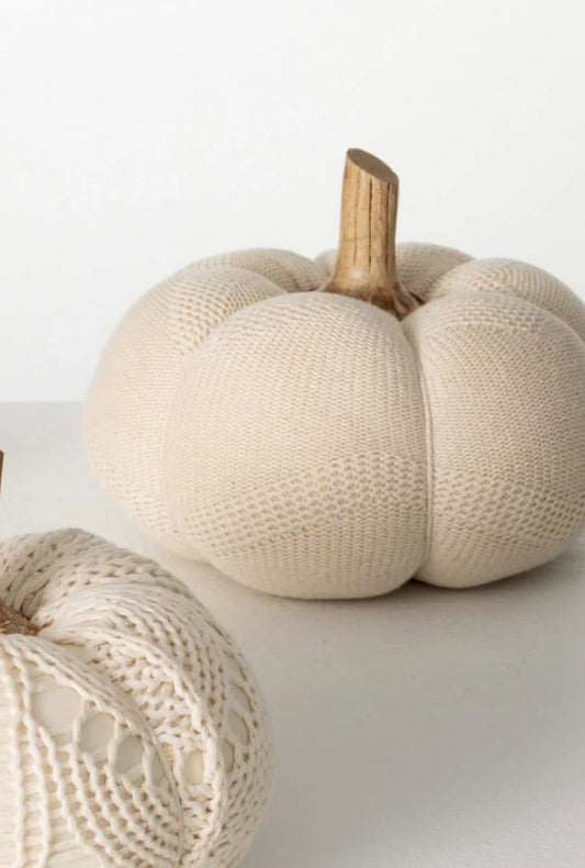 6.25” Boho Cream Plush Pumpkin