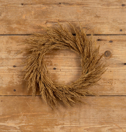12” Dark Gold Wheat Candle Ring