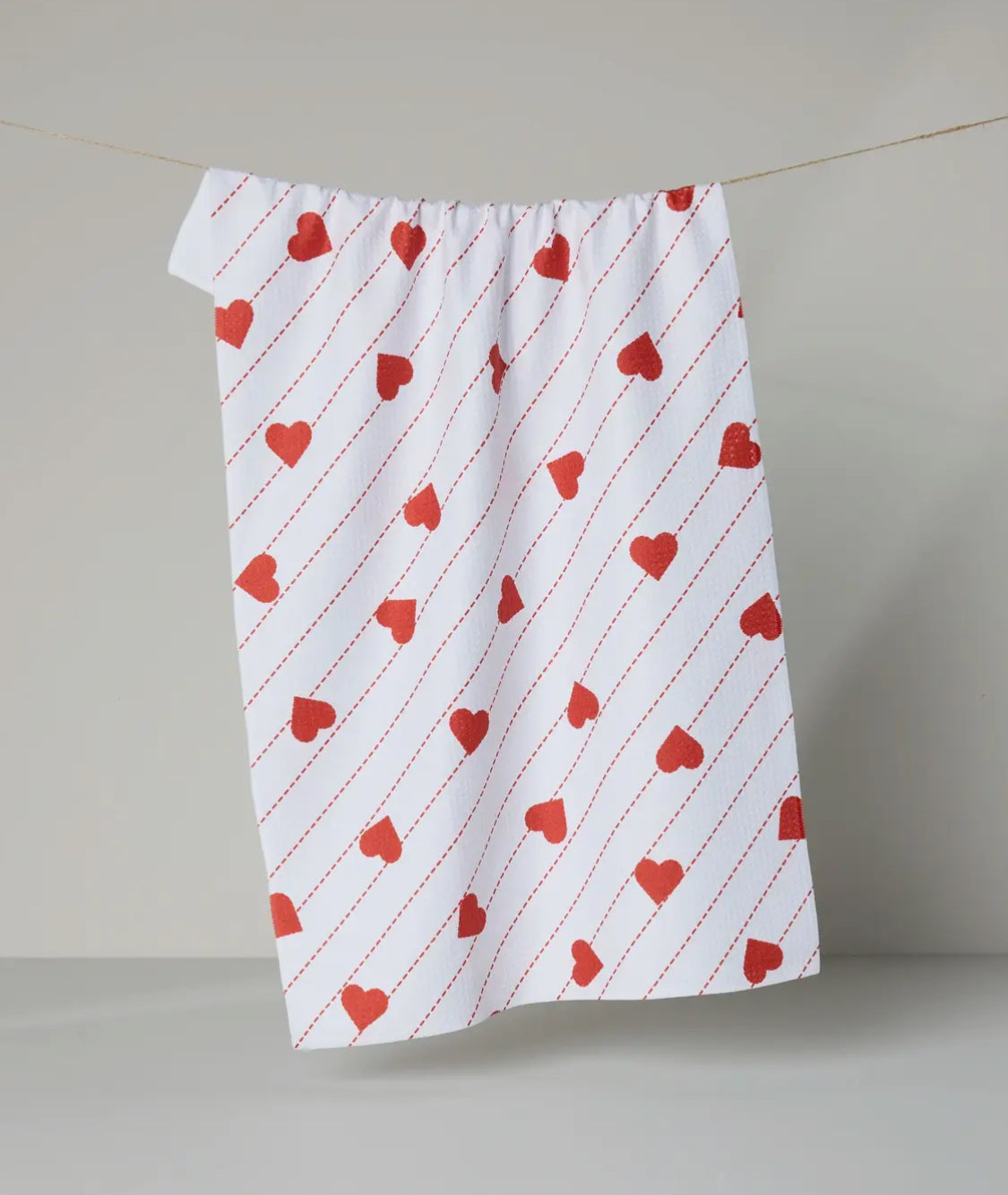 Stitched Heart Tea Towel