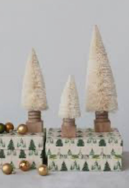 Sisal Bottle Brush Tree w/Wood Base