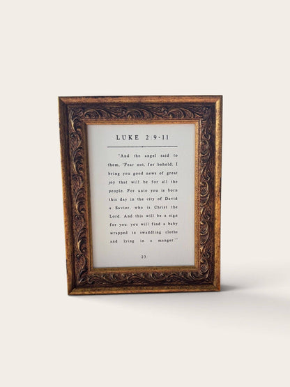 Luke 2 Book Page | Holiday 2026 Antique Wall Art