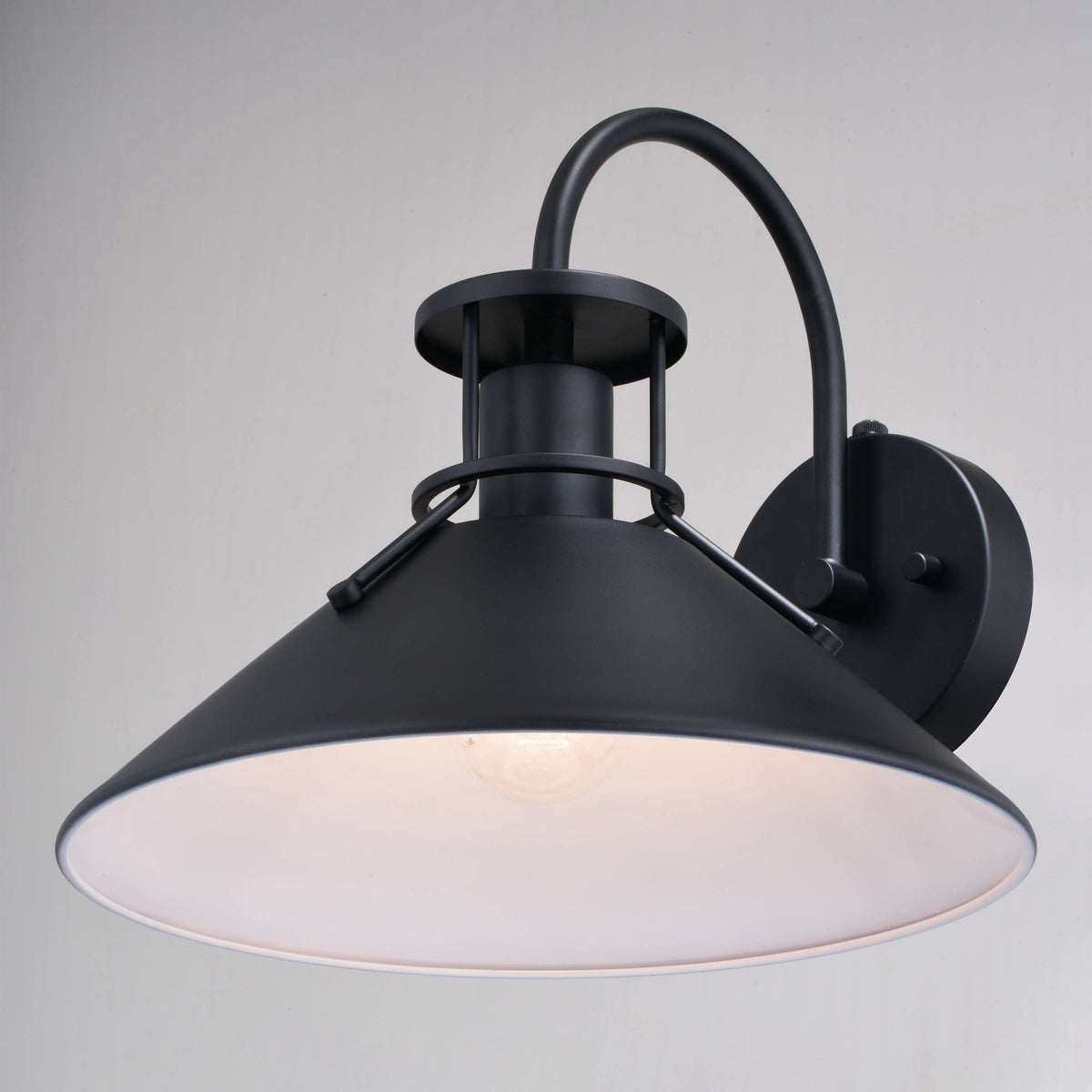 Black & White Outdoor Wall Light, Dusk to Dawn, Dark Sky
