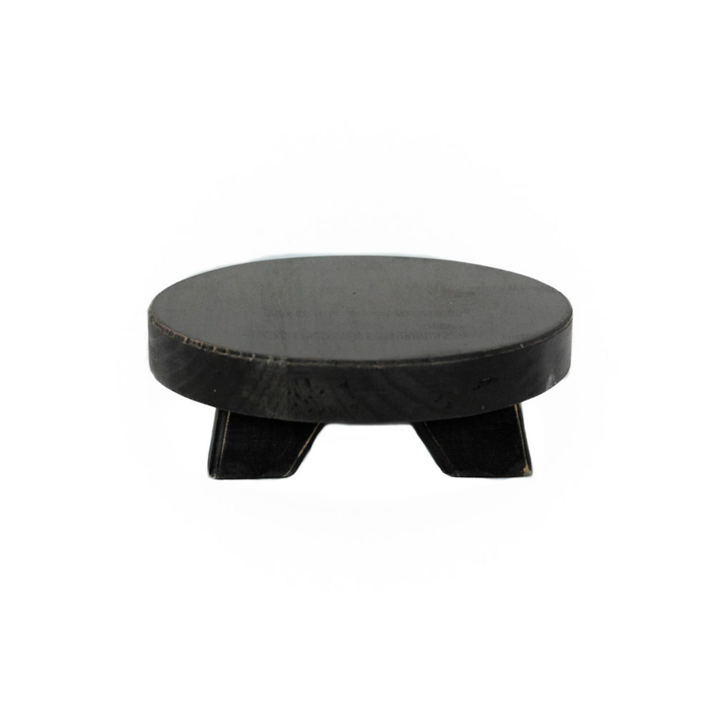 Wood Riser (ROUND MINI) 6x6x2" home decor, black - 11024