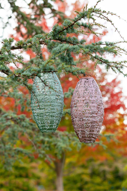 Stella Wildflower Pod 15" Solar Lantern - Blush