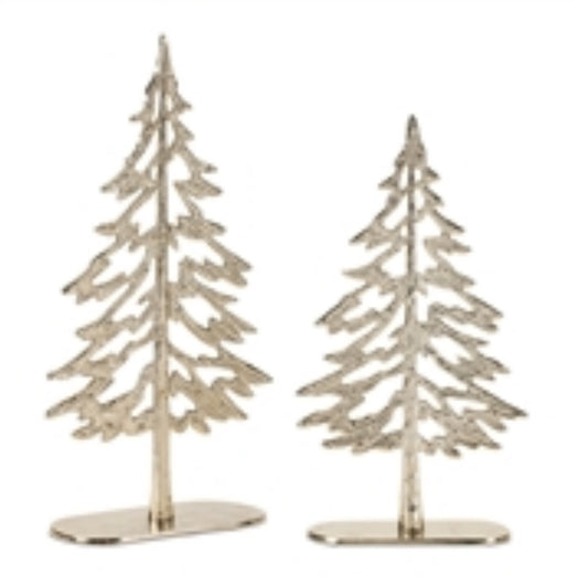 Gold Aluminum Trees-Set/2