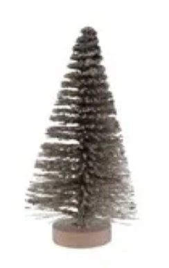 4-1/2” Antique Silver Bottle Brush Tree set/3