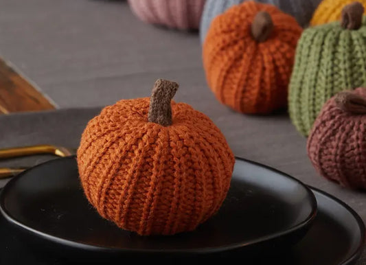 Mini Orange Knit Pumpkin