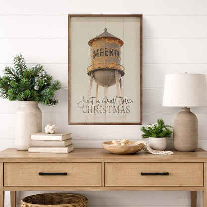 Just A Small Town Christmas Personalized Water Tower