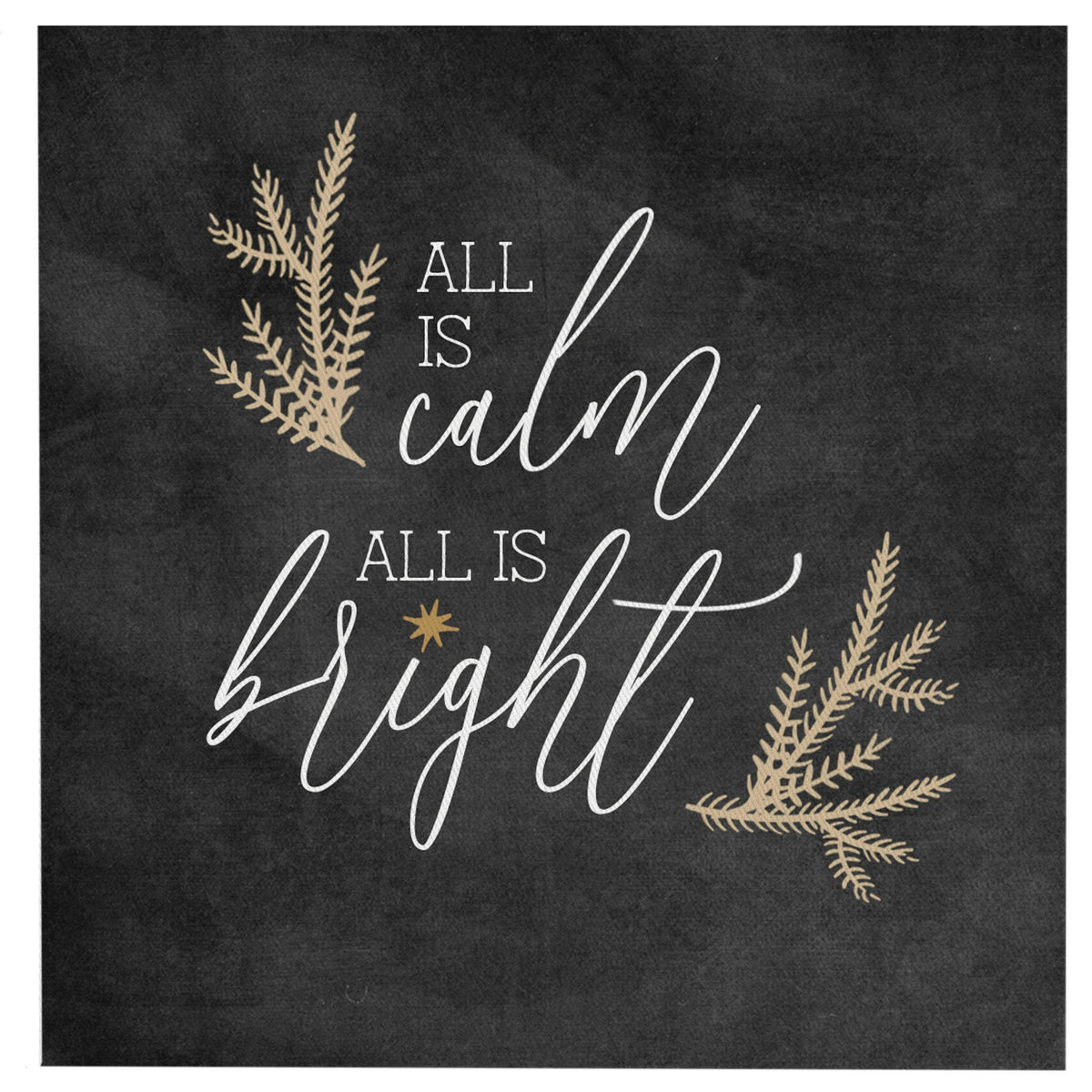 Mini Canvas, All is Calm Christmas Sign, Shelf Decor