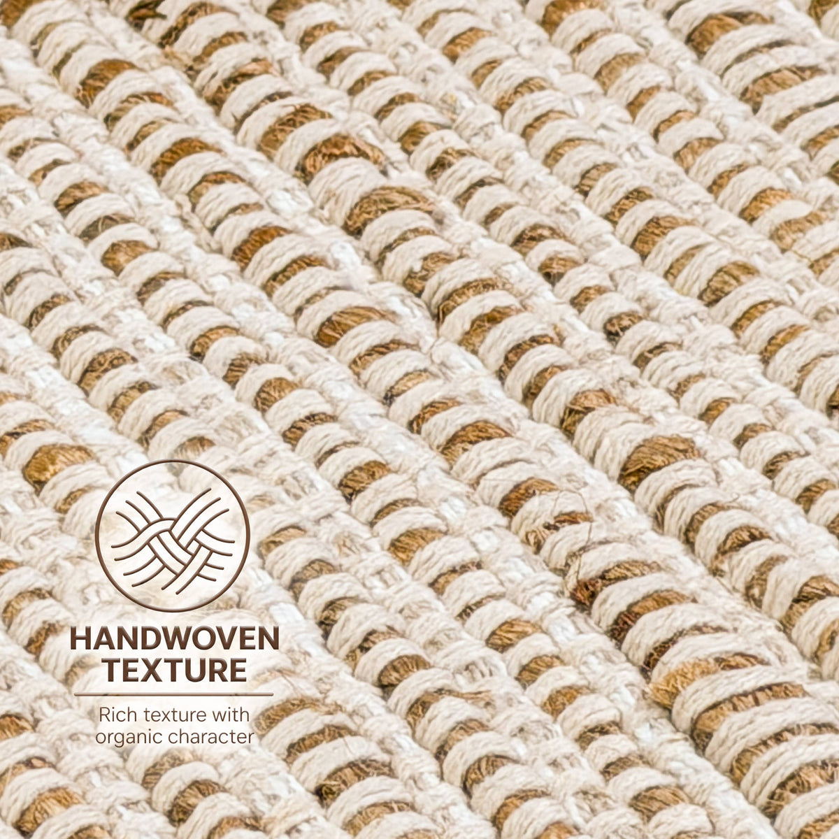Jute Chindi Runner-Natural Jute-Ivory-2'x7'.