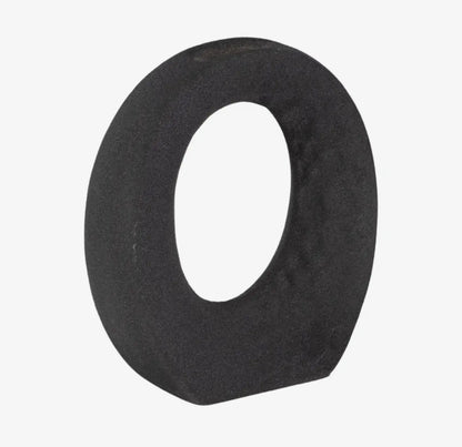 7” Black Rough Finish Open Cut-Out Vase