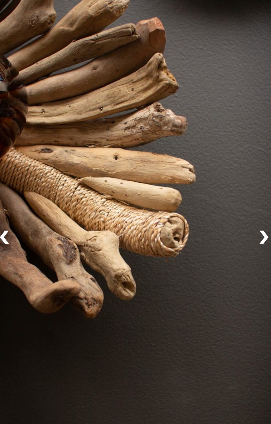 Driftwood Leaf Trays w/Abaca Detail