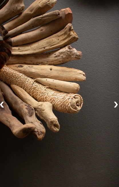 Driftwood Leaf Trays w/Abaca Detail