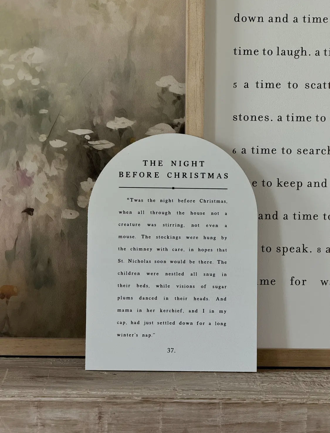 7”x10” The Night Before Christmas Arch Wood Print