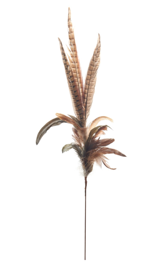 35” Mixed Feather Spray
