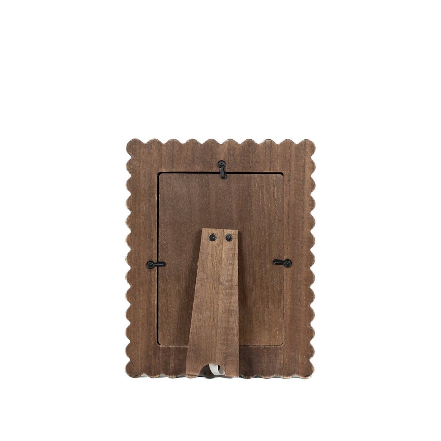 Wood scallop photo frame for 5x7 pic, espresso - 17030