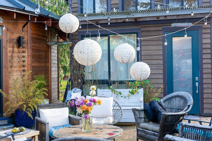 *NEW* Stella Luxe 18" Globe Boho Battery Lantern - Pearl