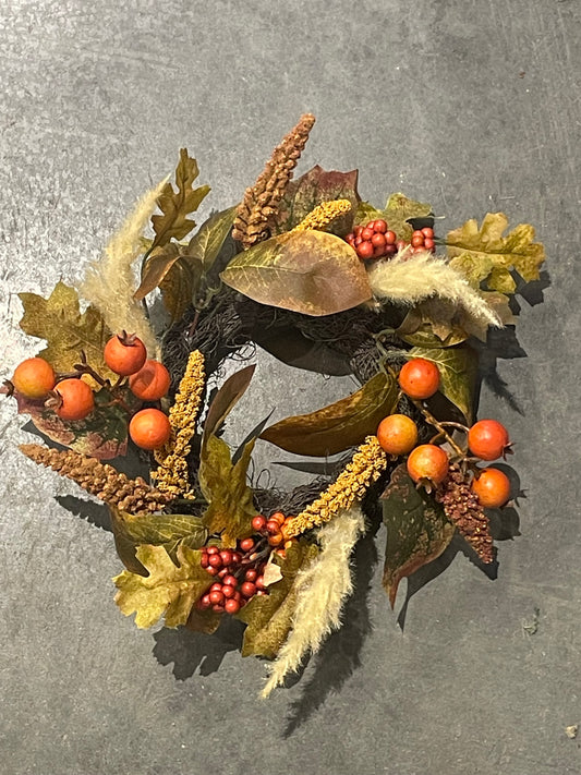 4.5” Fall Mixed Wreath