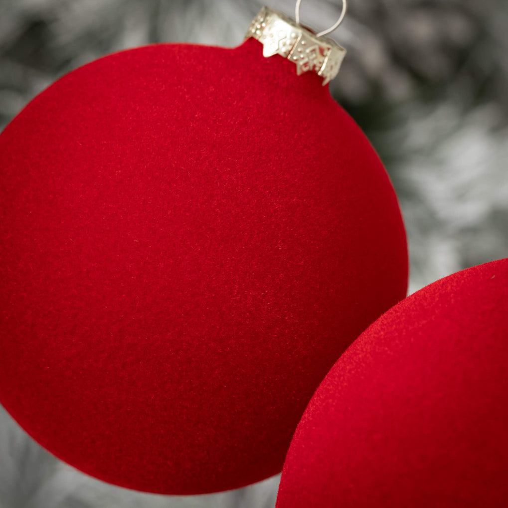 Red Velvet Ball Ornament-Sm