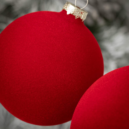 Red Velvet Ball Ornament-Sm