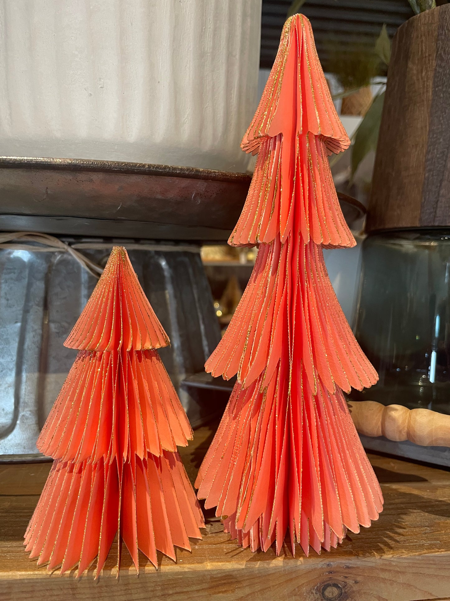 Coral Paper Folding Tree