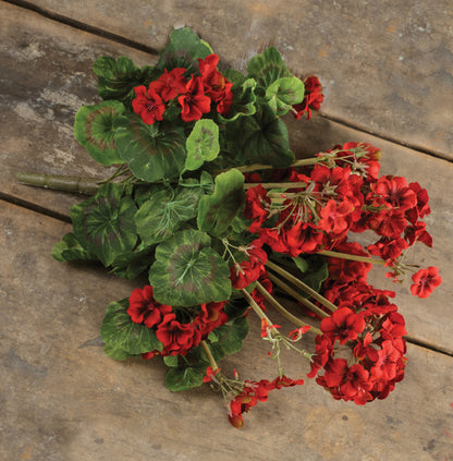 19.5” Red Geranium Bush
