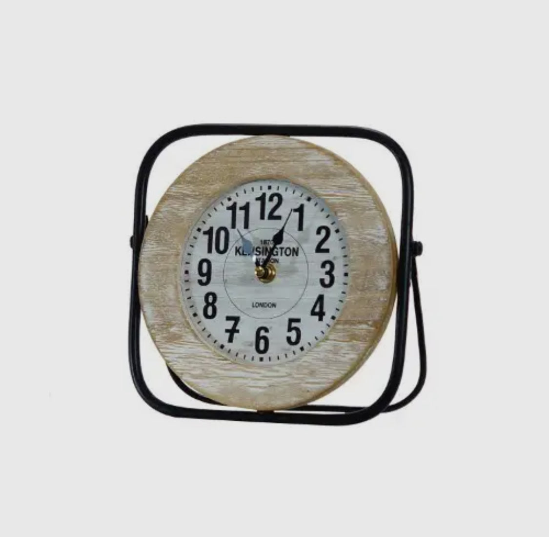 Metal/Wood Table Clock