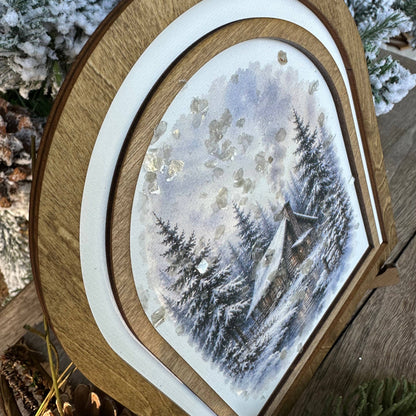 Winter Cabin | Canvas Artwork