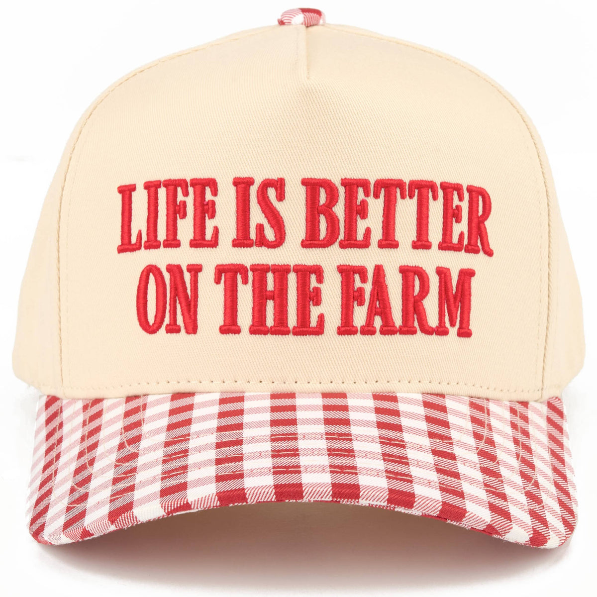 C.C LIFE IS BETTER ON THE FARM Letter Two Tone Trucker Hat