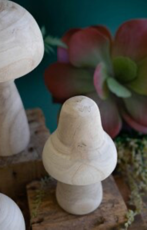8.5” Natural Wood Mushroom