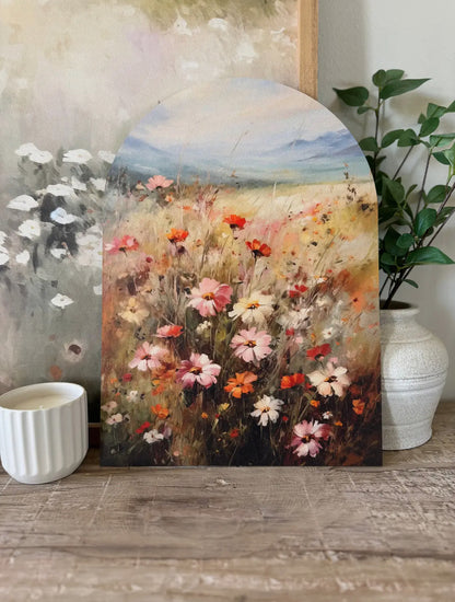 11”x15” Pink Summer Vintage Wood Arch