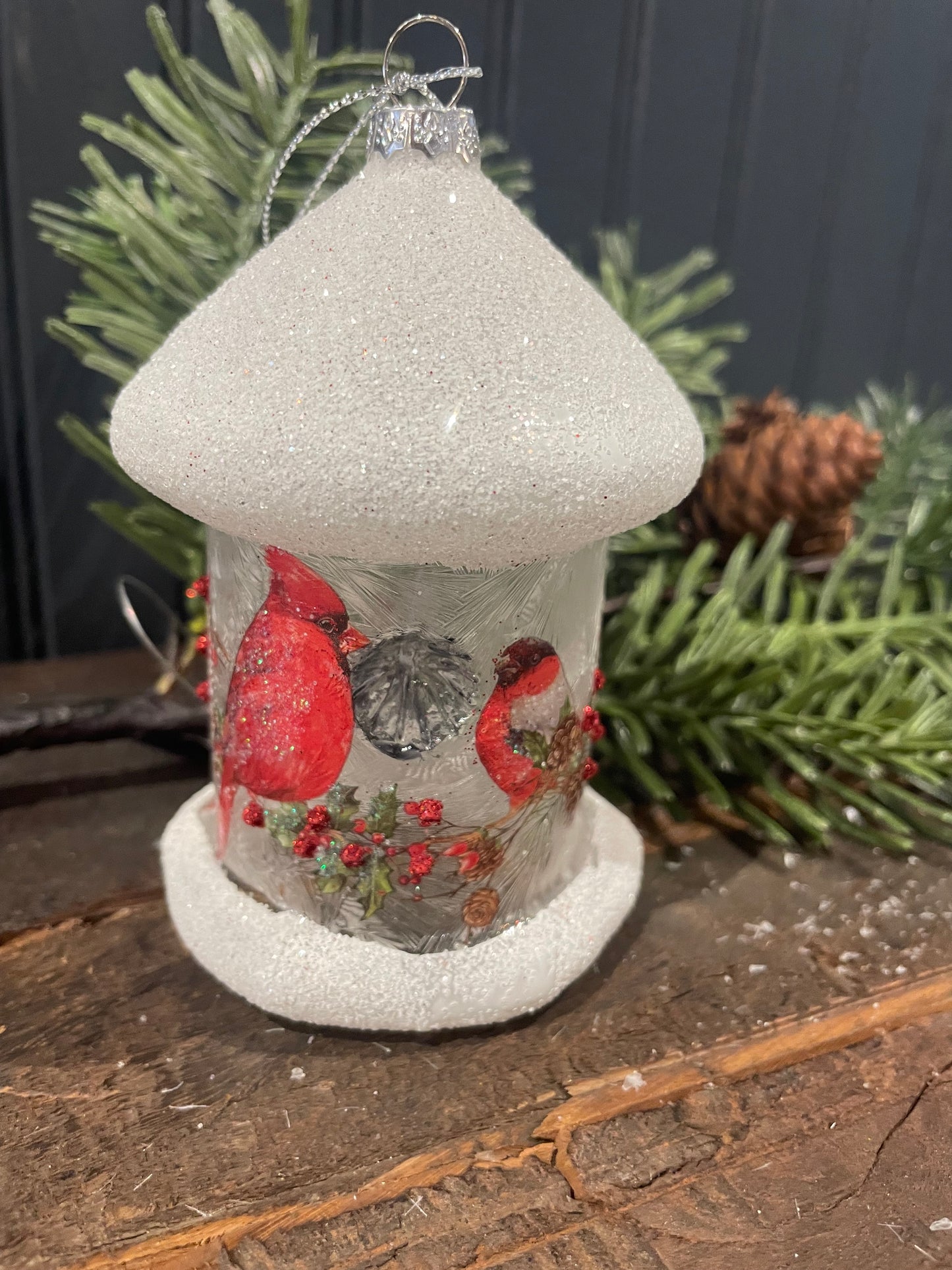 Cardinal Bird house Ornament-2 Styles