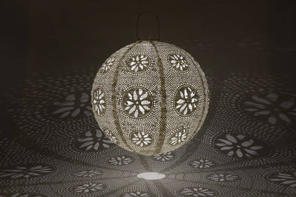 *NEW* Stella Luxe 18" Globe Boho Battery Lantern - Pearl