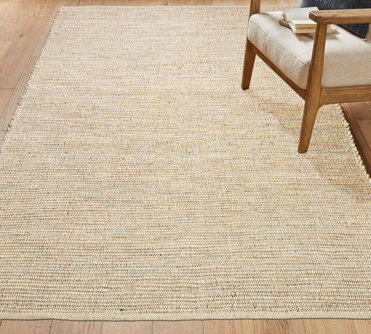 Jute Chindi Rug-Natural Jute-Greys, 5'x7'.