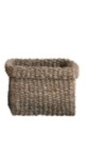 Square Natural Woven Seagrass Basket-sm