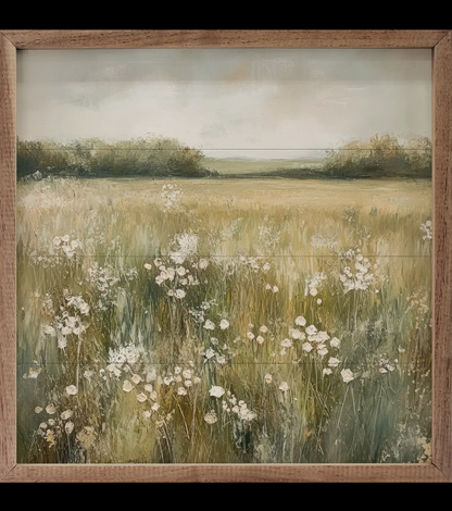8” x 8” Neutral Field of Flowers