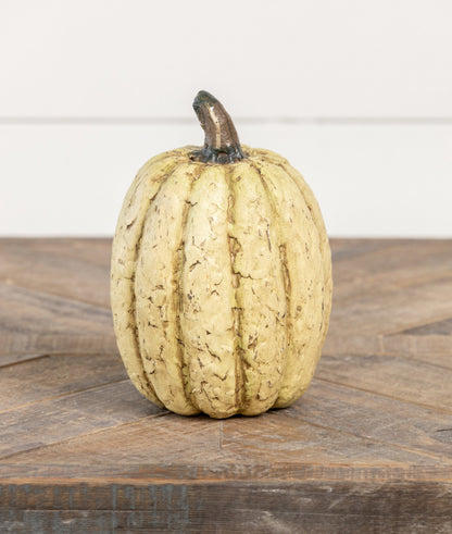 7.5” Cream Tall Pumpkin