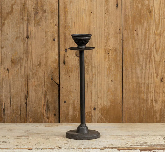 13” Simple Black Candle Holder