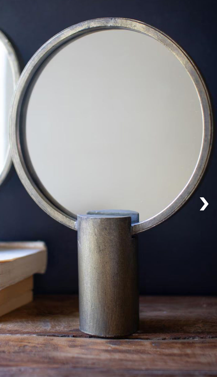 Table Top Antique Gold Mirror-Lg