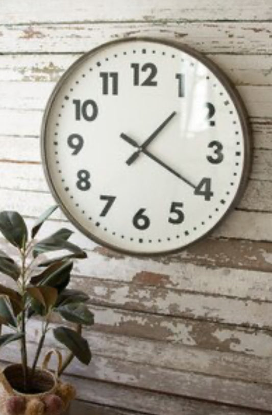 Round Black & White Wall Clock