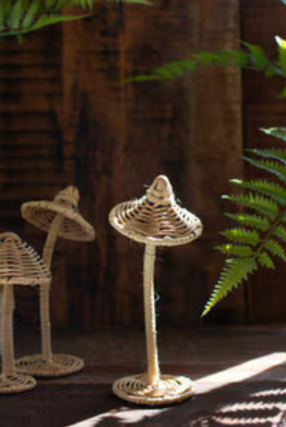 5.25” Rattan Mushrooms