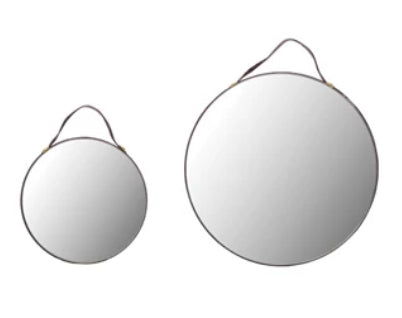 Velvet Edge Round Mirror-Lg