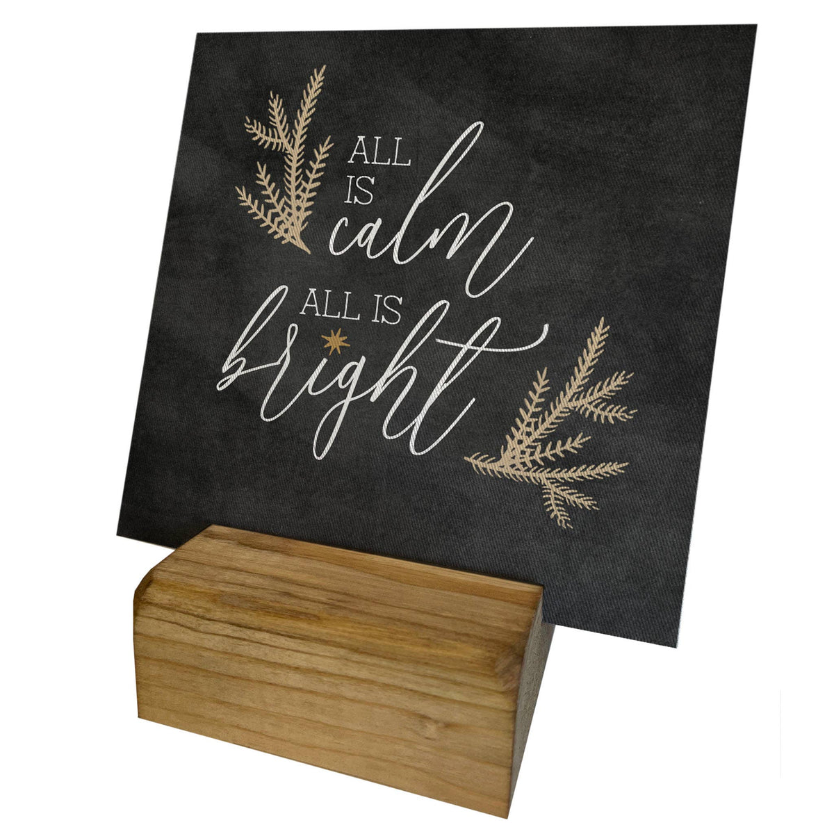 Mini Canvas, All is Calm Christmas Sign, Shelf Decor