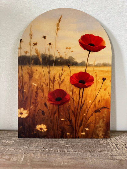 Fall Red Flowers, Arch | Fall Home Decor