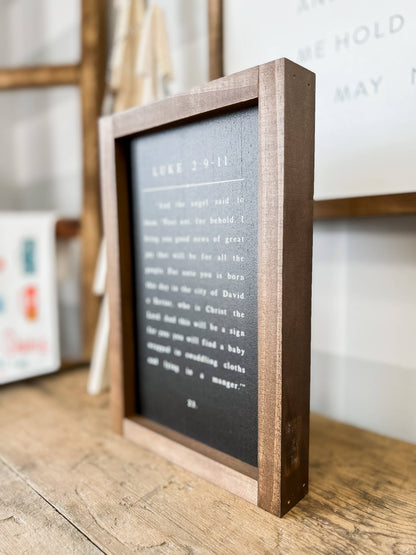 White Luke 2 Book Page | Christmas Wall Decor Christmas Home Decor