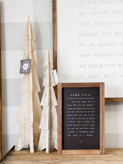 White Luke 2 Book Page | Christmas Wall Decor Christmas Home Decor