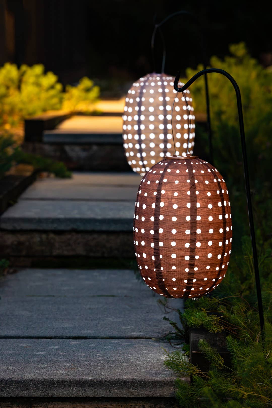 *NEW* Stella Swiss Dot 14" Barrel Solar Lantern -  Copper
